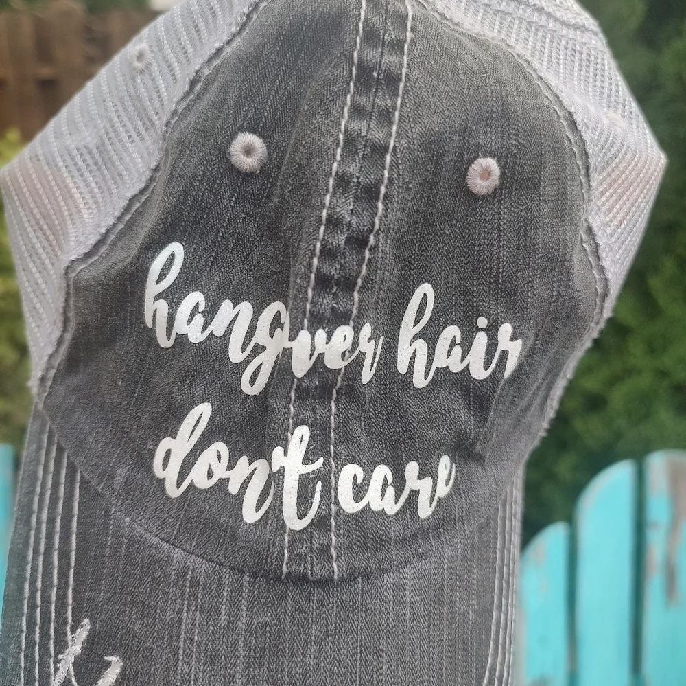 💥 3/$20 Hangover Hair Don't Care Trucker Hat!